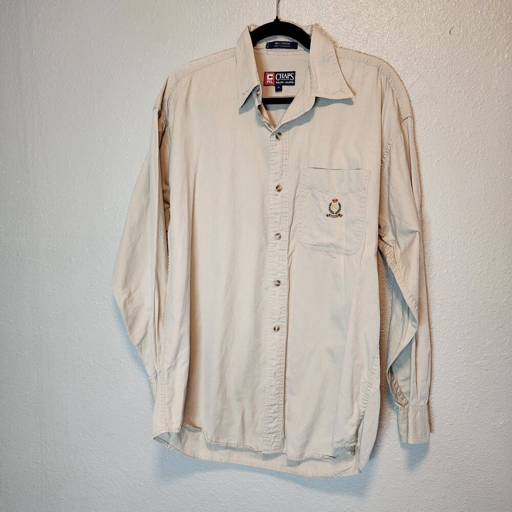 Vintage 90s Chaps Ralph Lauren Crest Pocket Button Down Shirt - Medium